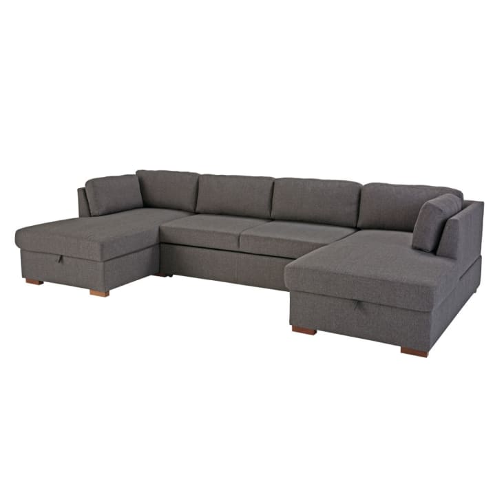 Maisons du Monde Times square - Sofá cama panorámico de 7 plazas gris Mejor oferta