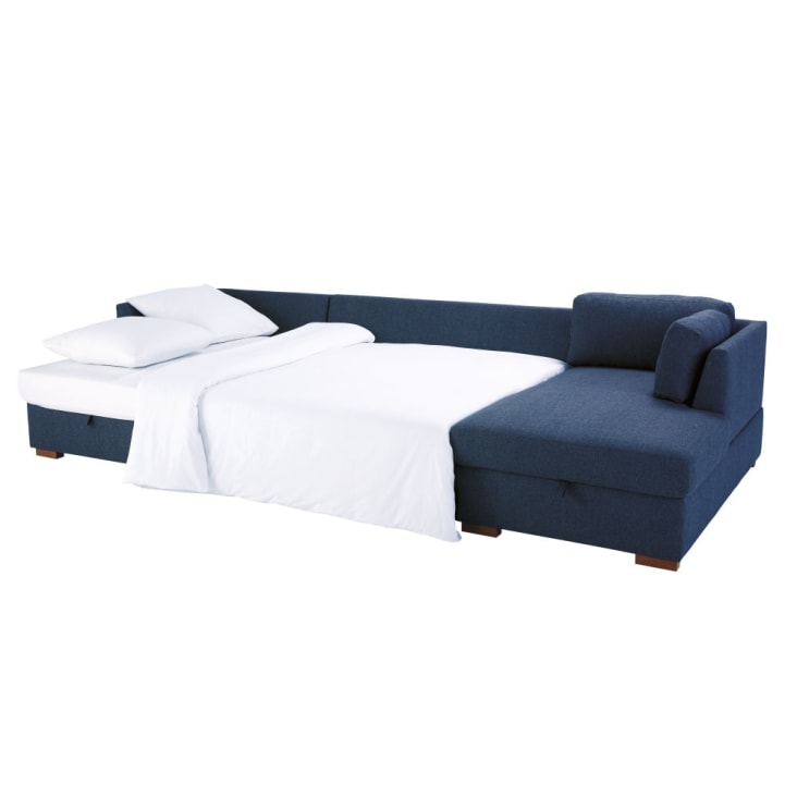 Maisons du Monde Times square - Sofá esquinero de 6 plazas azul oscuro Rebajas online