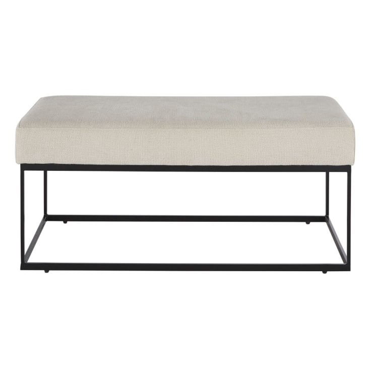 Maisons du Monde MONICA - Banco color crudo y negro