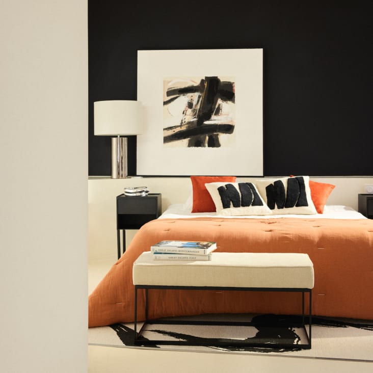 Maisons du Monde MONICA - Banco color crudo y negro Envío gratis