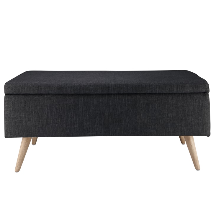 Maisons du Monde OLIVER - Banco baúl gris antracita