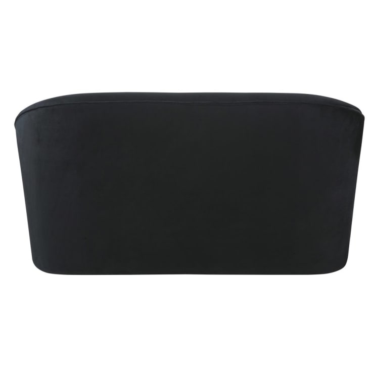 Maisons du Monde Blackhill Business - Banco profesional de 2/3 plazas de terciopelo negro Solo hoy