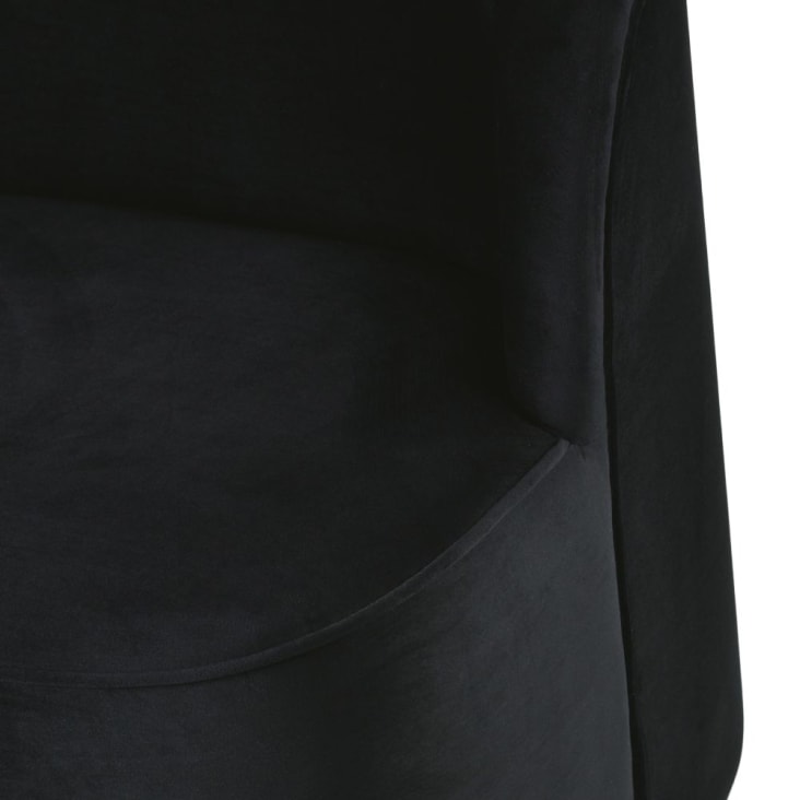 Maisons du Monde Blackhill Business - Banco profesional de 2/3 plazas de terciopelo negro Solo hoy