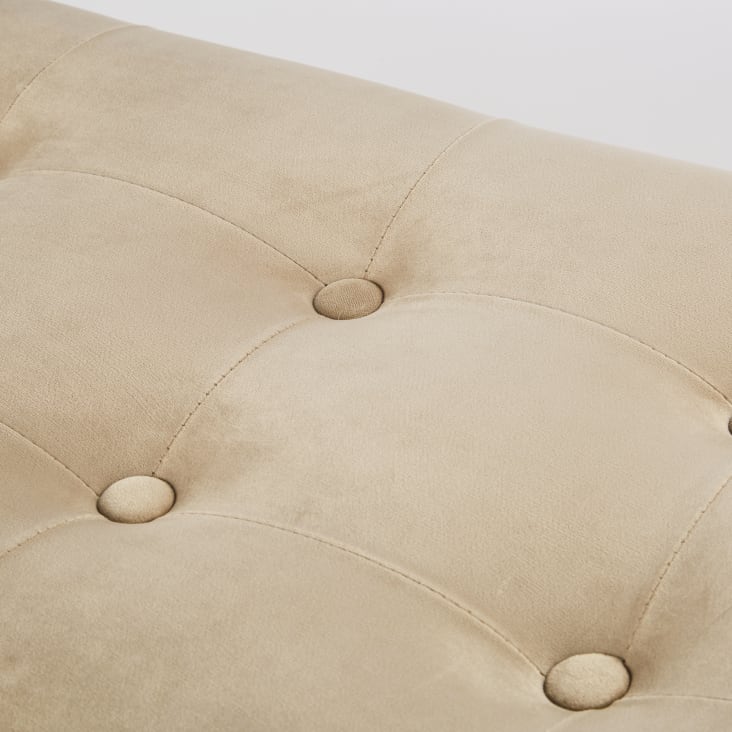 Maisons du Monde Rimini - Banco baúl color crudo y dorado Oferta especial de fábrica