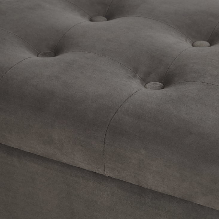 Maisons du Monde RIMINI - Banqueta con espacio de almacenamiento en gris antracita Promoción trimestral
