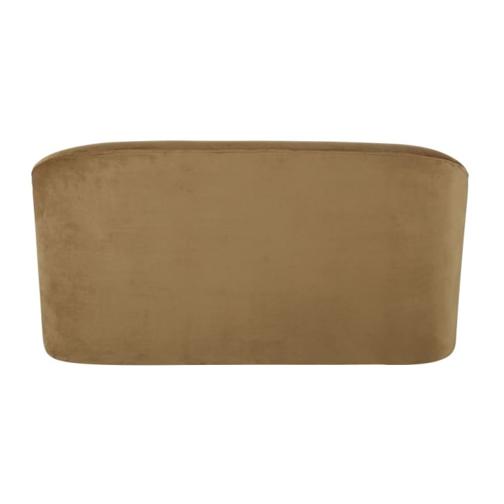 Maisons du Monde Blackhill Business - Banqueta profesional 2/3 plazas de terciopelo ocre Superdescuento