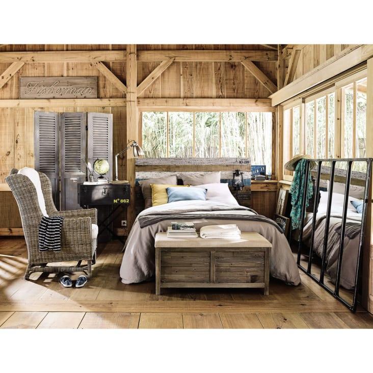 Maisons du Monde Fisherman - Banqueta baúl de abeto y yute Envío internacional gratuito