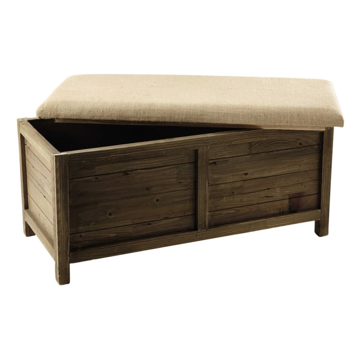 Maisons du Monde Fisherman - Banqueta baúl de abeto y yute Envío internacional gratuito