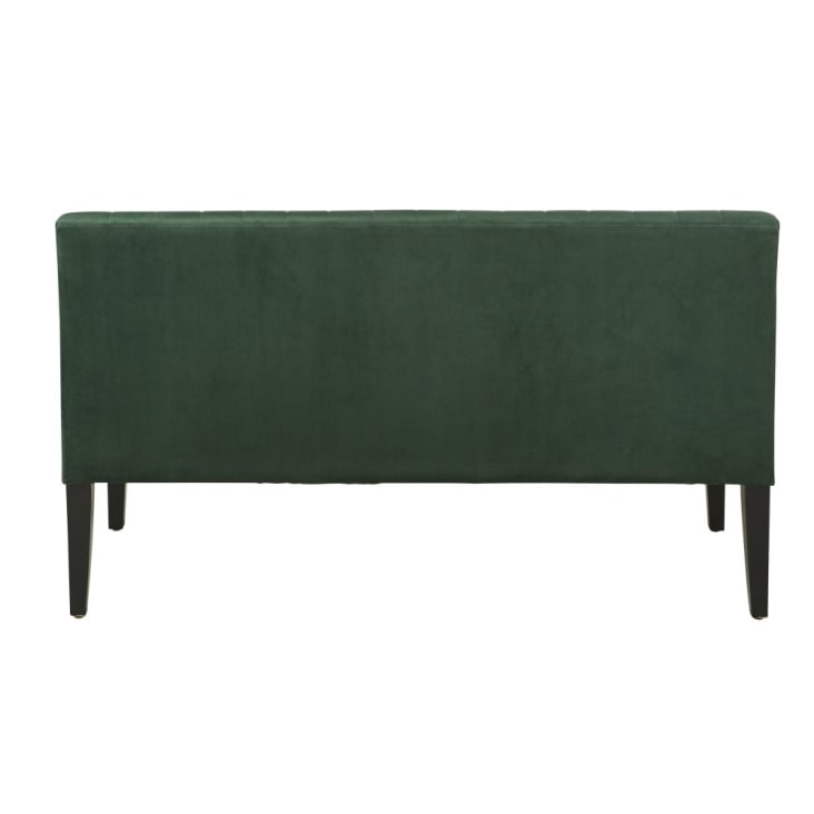 Maisons du Monde Hyannis BUSINESS - Banqueta profesional de 2 plazas de terciopelo verde oscuro Tienda de fábrica