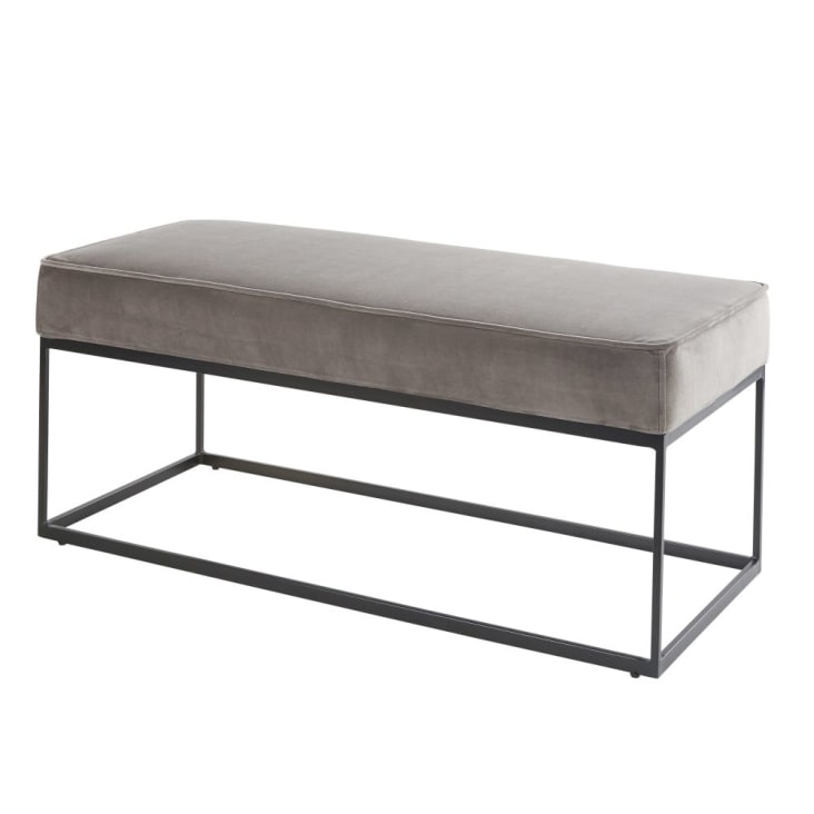 Maisons du Monde MONICA - Banco de 2 plazas gris antracita En oferta