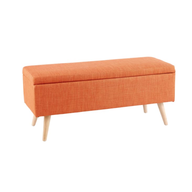 Maisons du Monde Banco baúl vintage naranja y hevea Libre de impuestos