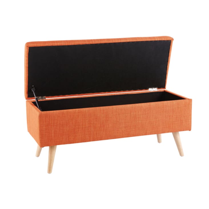 Maisons du Monde Banco baúl vintage naranja y hevea Libre de impuestos