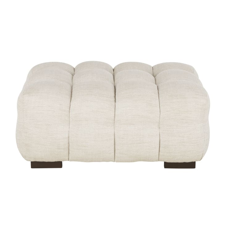 Maisons du Monde Lilo - Puf de tela beige Descuento por venta flash
