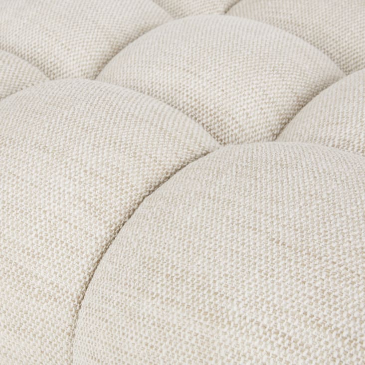Maisons du Monde Lilo - Puf de tela beige Descuento por venta flash