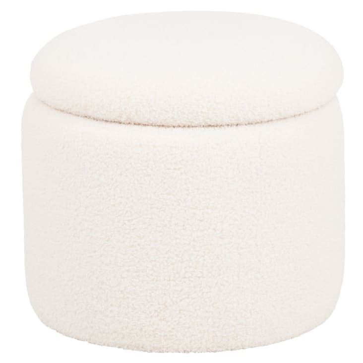 Maisons du Monde HERACLES - Puf de rizo con espacio de almacenamiento color crudo
