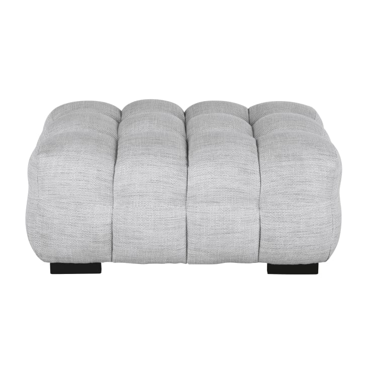 Maisons du Monde Lilo - Puf de tela gris claro