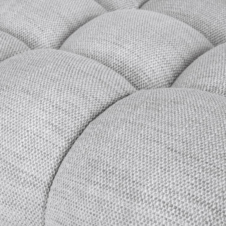 Maisons du Monde Lilo - Puf de tela gris claro Precio ultrabajo