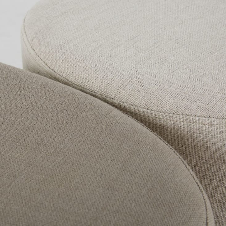 Maisons du Monde ANTHIME - Pufs gris claro y blanco (x2) Devoluciones gratuitas