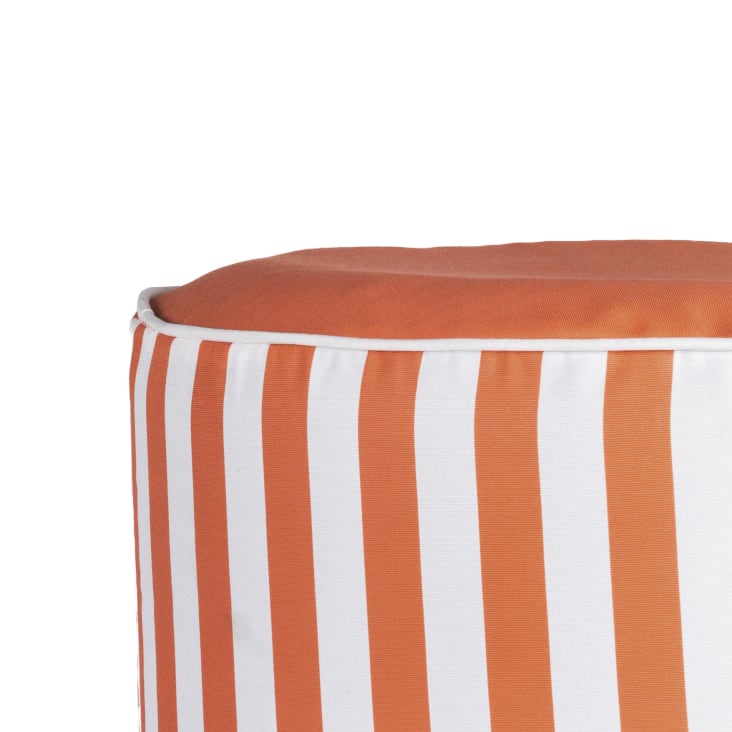 Maisons du Monde CHRISTEL - Puf inflable naranja y blanco En línea