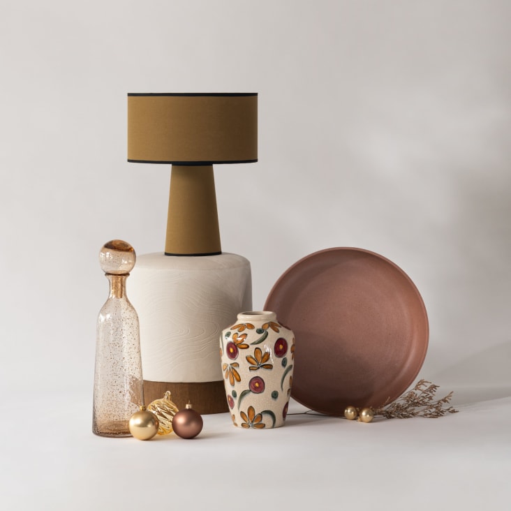 Maisons du Monde MARYSE - Puf redondo blanco roto Venta caliente