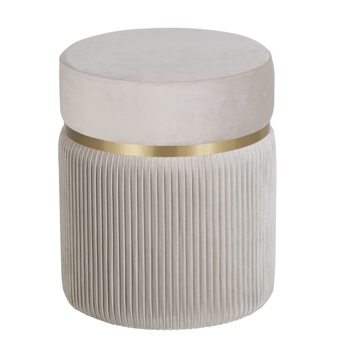 Maisons du Monde Pamona - Puf beige y dorado