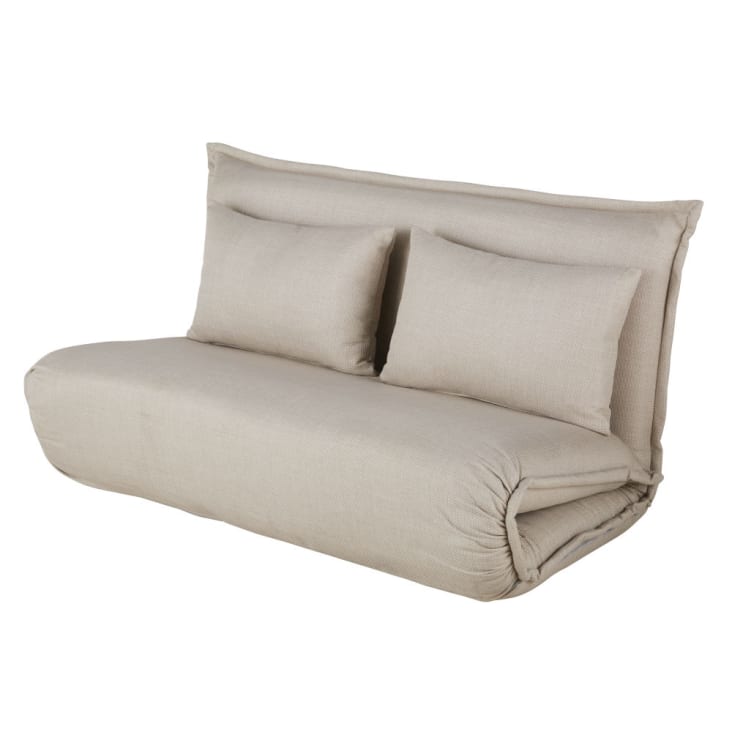 Maisons du Monde Hallen - Sofá clic-clac de 2 plazas beige Mejor oferta