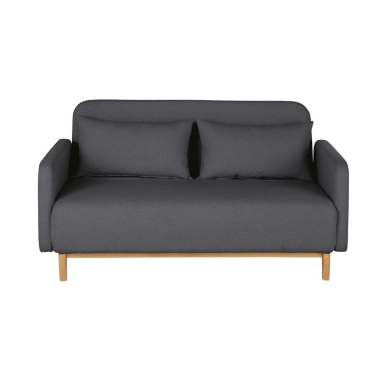 Maisons du Monde Nia - Sofá cama de 2/3 plazas gris antracita