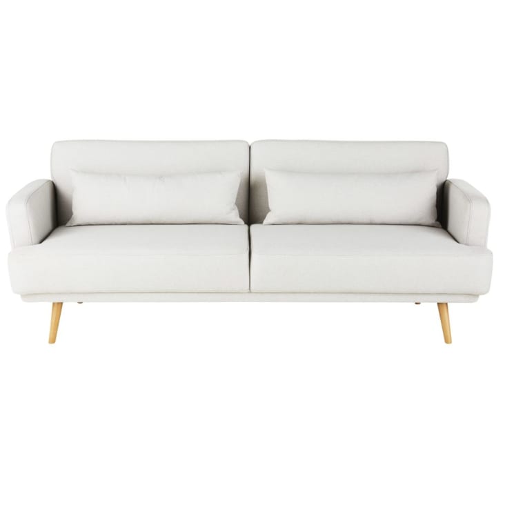 Maisons du Monde Elvis - Sofá clic-clac de 4 plazas en gris claro Rebajas top