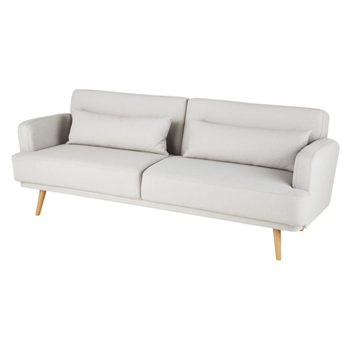 Maisons du Monde Elvis - Sofá clic-clac de 4 plazas en gris claro Rebajas top