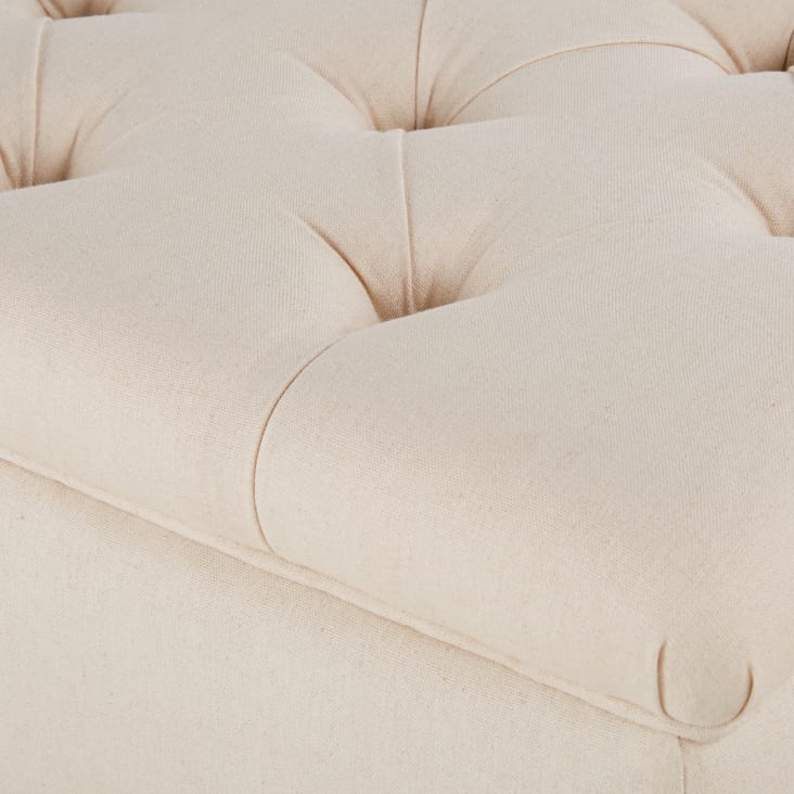 Maisons du Monde Aristide - Reposapiés capitoné crudo Últimos 2 días
