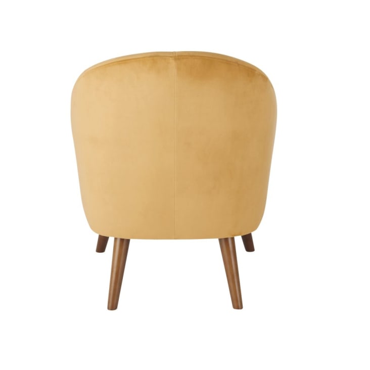 Maisons du Monde Suzie - Sillón vintage de terciopelo ocre Último día