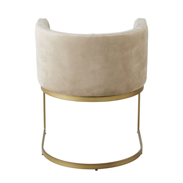 Maisons du Monde Requiem - Sillón de terciopelo marrón con patas de acero de color latón Precio de fábrica