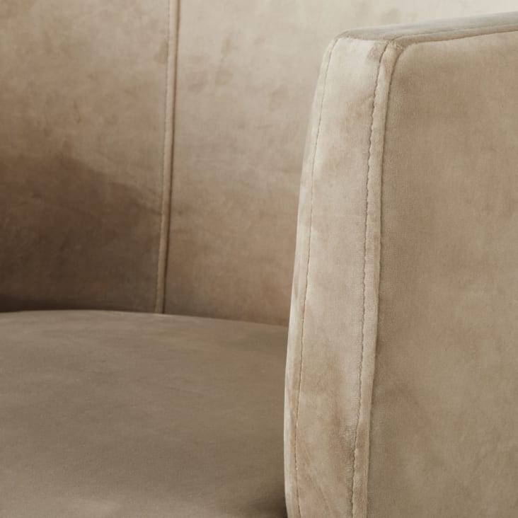 Maisons du Monde Requiem - Sillón de terciopelo marrón con patas de acero de color latón Precio de fábrica