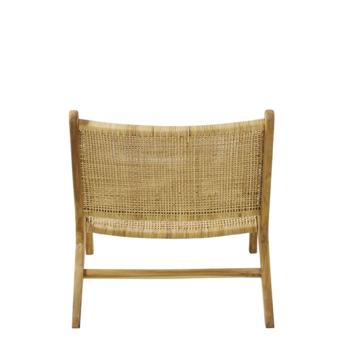 Maisons du Monde Ticao - Sillon de ratán trenzado y teca reciclada Promoción por tiempo limitado