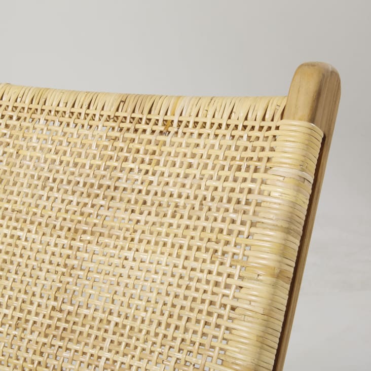 Maisons du Monde Ticao - Sillon de ratán trenzado y teca reciclada Promoción por tiempo limitado