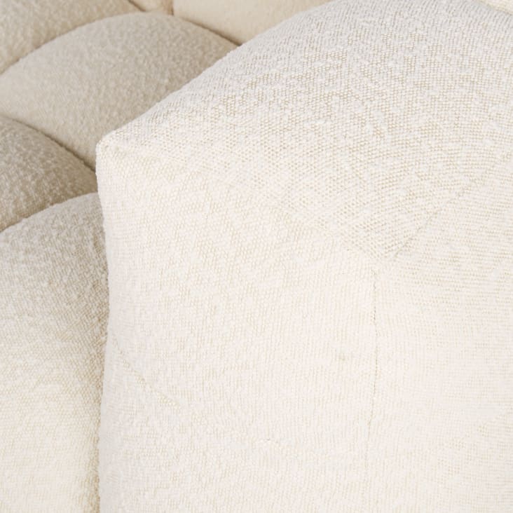 Maisons du Monde Lilo - Sofá de 3 plazas de tela rizada color crudo Solo queda un día