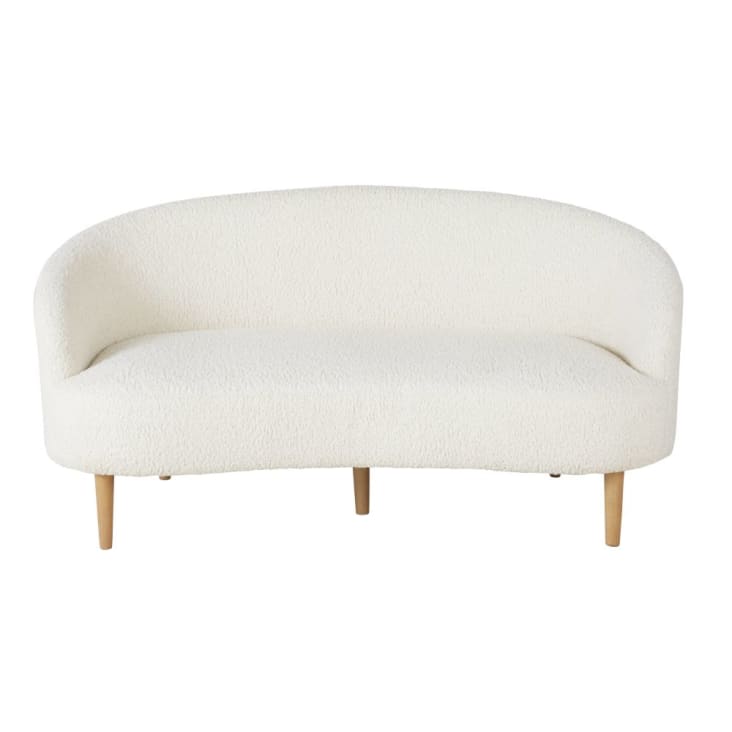 Maisons du Monde Spy - Sofá de 2/3 plazas de rizo blanco