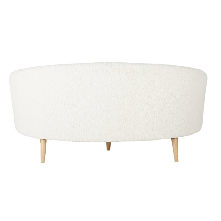 Maisons du Monde Spy - Sofá de 2/3 plazas de rizo blanco Tienda de fábrica