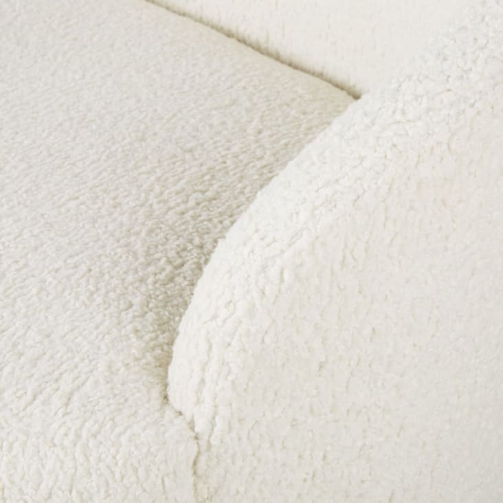 Maisons du Monde Spy - Sofá de 2/3 plazas de rizo blanco Tienda de fábrica