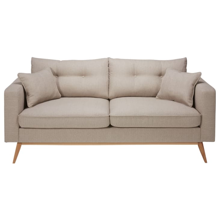 Maisons du Monde Brooke - Sofá escandinavo 3 plazas beige jaspeado Limitado a 3 días