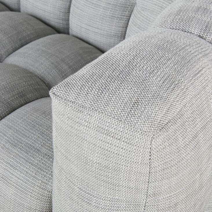 Maisons du Monde Lilo - Sofá de 3 plazas de tela gris claro moteado Precios de Black Friday