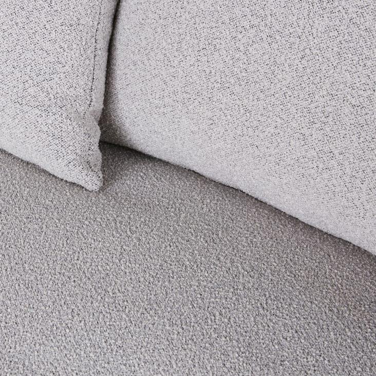 Maisons du Monde Seal - Sofá de 6/7 plazas de tela de rizo gris claro moteado En oferta