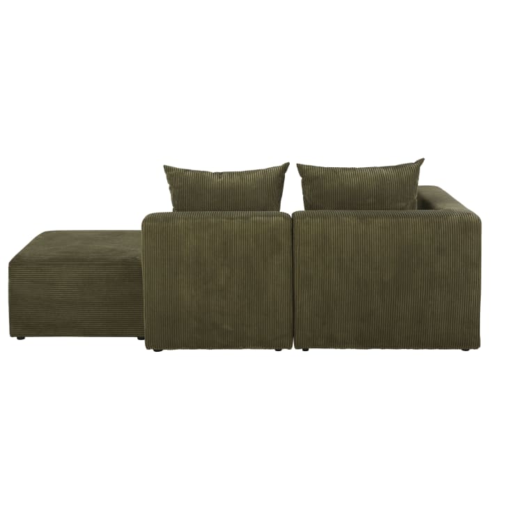 Maisons du Monde Jill - Sofá de 2/3 plazas pana verde caqui Última moda