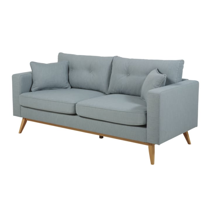 Maisons du Monde Brooke - Sofá de estilo escandinavo de 3/4 plazas azul glaciar Ofertas de temporada