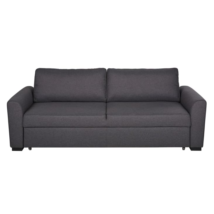 Maisons du Monde Montréal - Sofá cama de 3/4 plazas de tela gris antracita