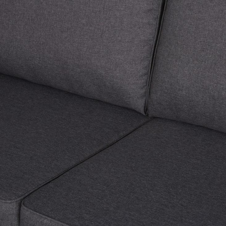 Maisons du Monde Montréal - Sofá cama de 3/4 plazas de tela gris antracita Rebajas de fin de temporada