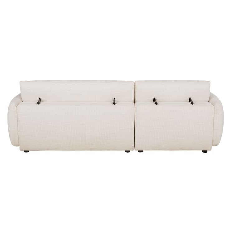 Maisons du Monde Bayma - Sofá de 3/4 plazas de tela reciclada beige 2025