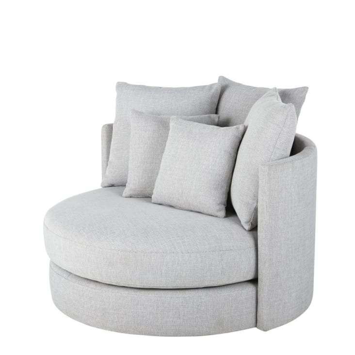 Maisons du Monde Dita - Sofá redondo de 2 plazas gris Outlet