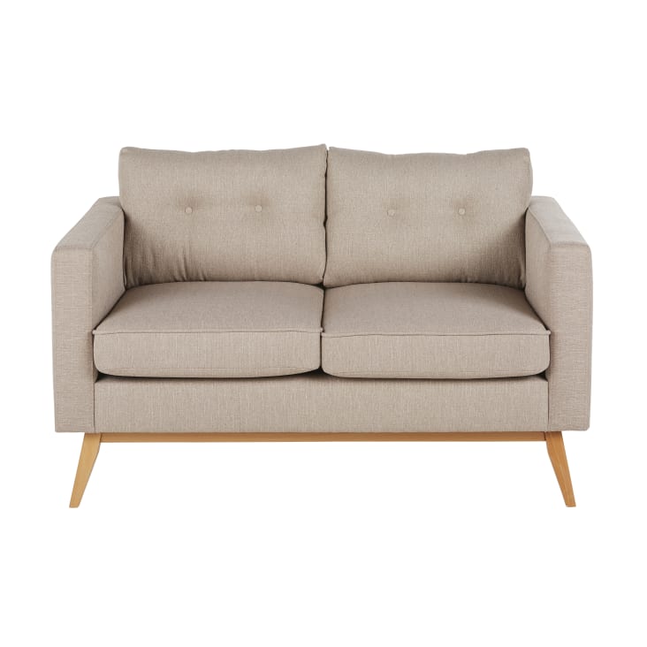 Maisons du Monde Brooke - Sofá de estilo escandinavo de 2 plazas en beige moteado Gran oferta