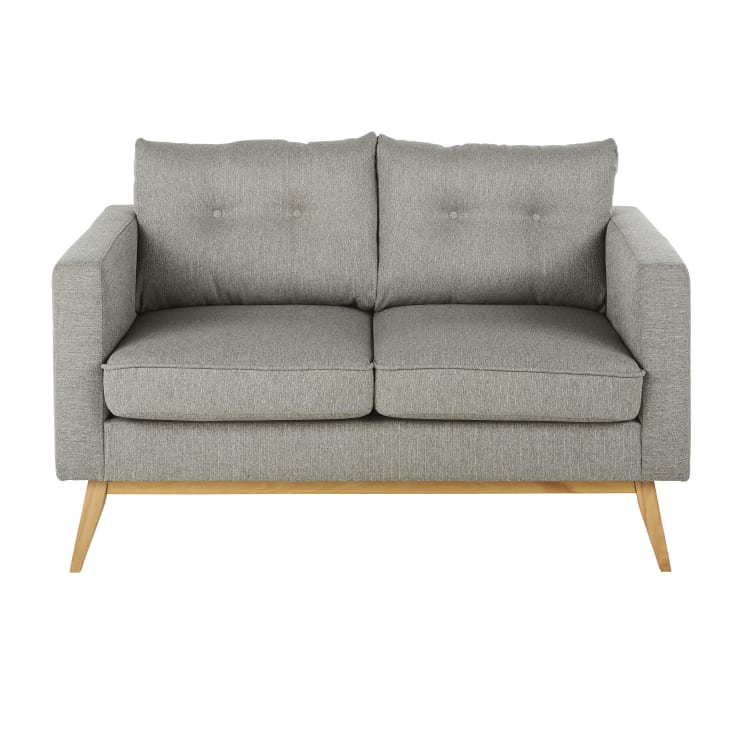 Maisons du Monde Brooke - Sofá de estilo escandinavo de 2 plazas gris claro moteado Rebajas baratas